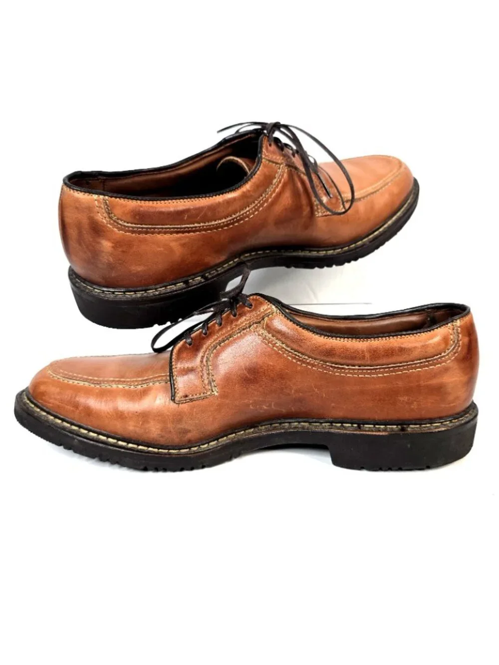 Allen Edmonds Wilbert Brown Leather Moc Toe Shoes Made in USA Men's Size 11.5 B